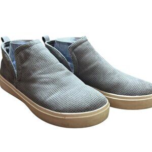 DR SCHOLLS Be Energized Perforated Fabric Ankle Boots Flats Gray Size 9M Nice UC